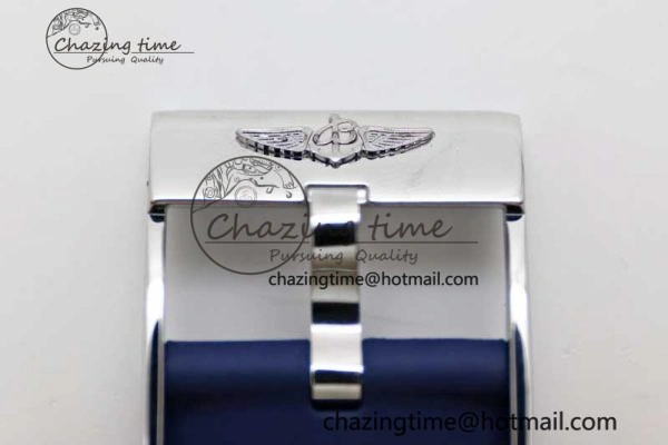 Colt Automatic 44mm SS TF 1:1 Best Edition Blue Textured Dial on Rubber Strap A2824