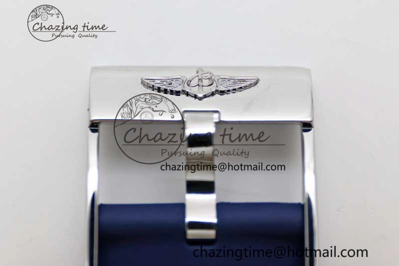 Colt Automatic 44mm SS TF 1:1 Best Edition Blue Textured Dial on Rubber Strap A2824