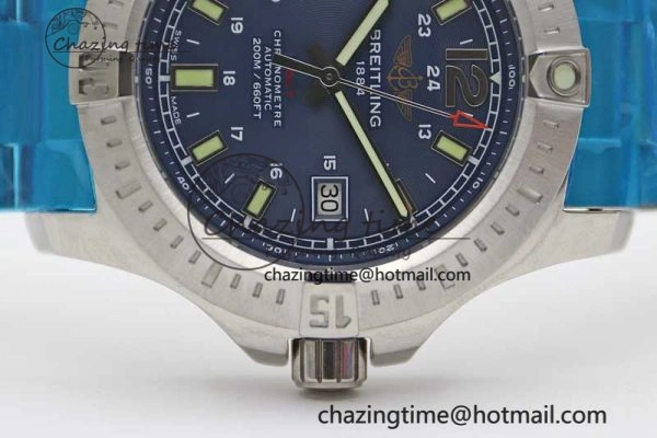 Colt Automatic 44mm SS TF 1:1 Best Edition Blue Textured Dial on SS Bracelet A2824