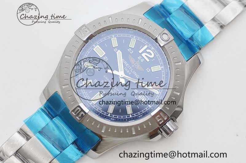 Colt Automatic 44mm SS TF 1:1 Best Edition Blue Textured Dial on SS Bracelet A2824