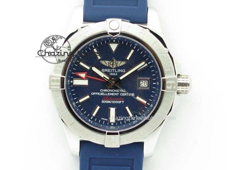 Colt Automatic 44mm SS TF 1:1 Best Edition Blue Textured Dial on SS Bracelet A2824