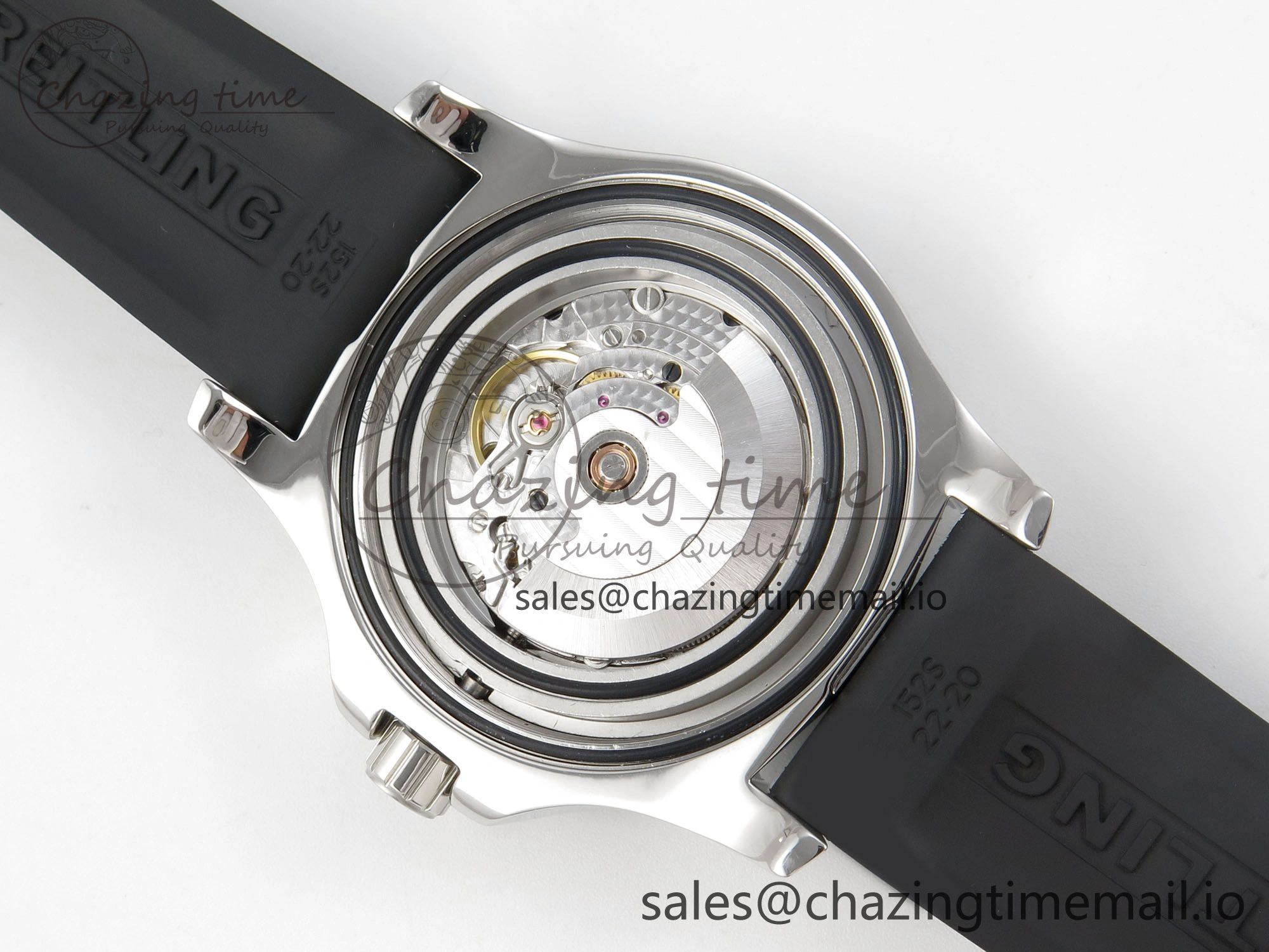 Colt Automatic 44mm TF 1:1 Best Edition Black Dial on Black Rubber Strap A2824 V2