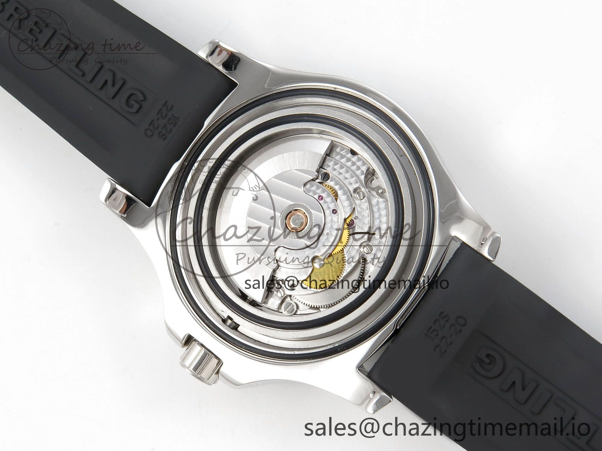 Colt Automatic 44mm TF 1:1 Best Edition Black Dial on Black Rubber Strap A2824 V2