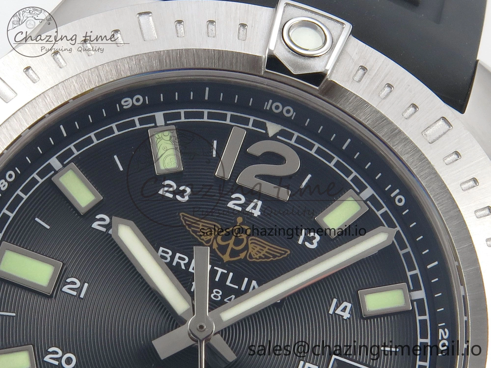Colt Automatic 44mm TF 1:1 Best Edition Black Dial on Black Rubber Strap A2824 V2