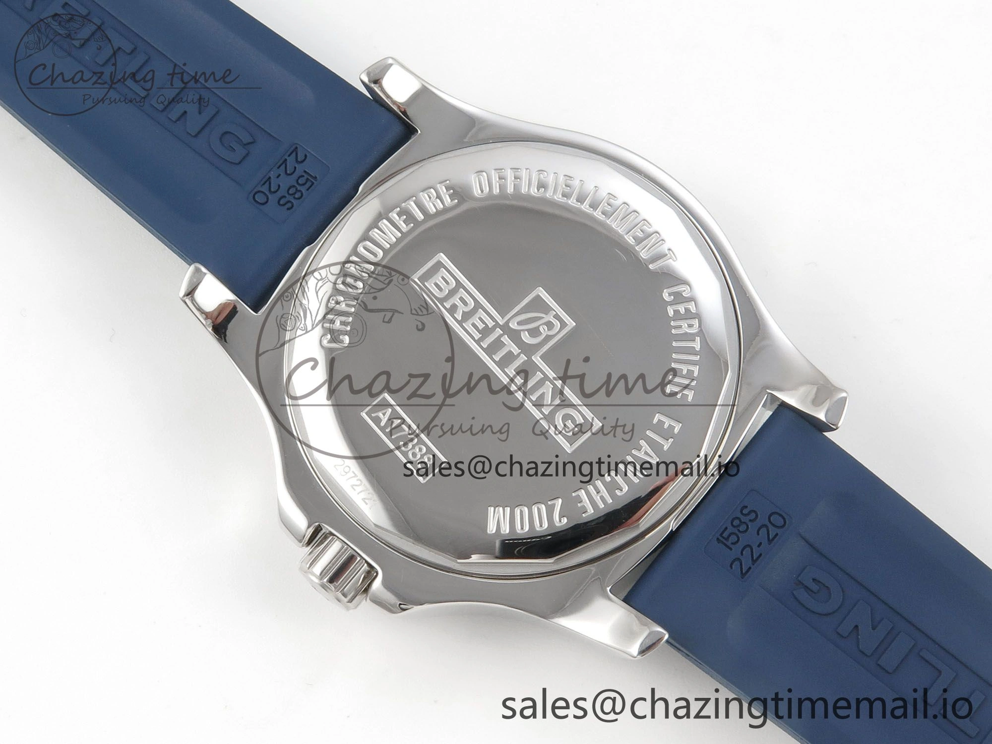 Colt Automatic 44mm TF 1:1 Best Edition Blue Dial on Blue Rubber Strap A2824 V2