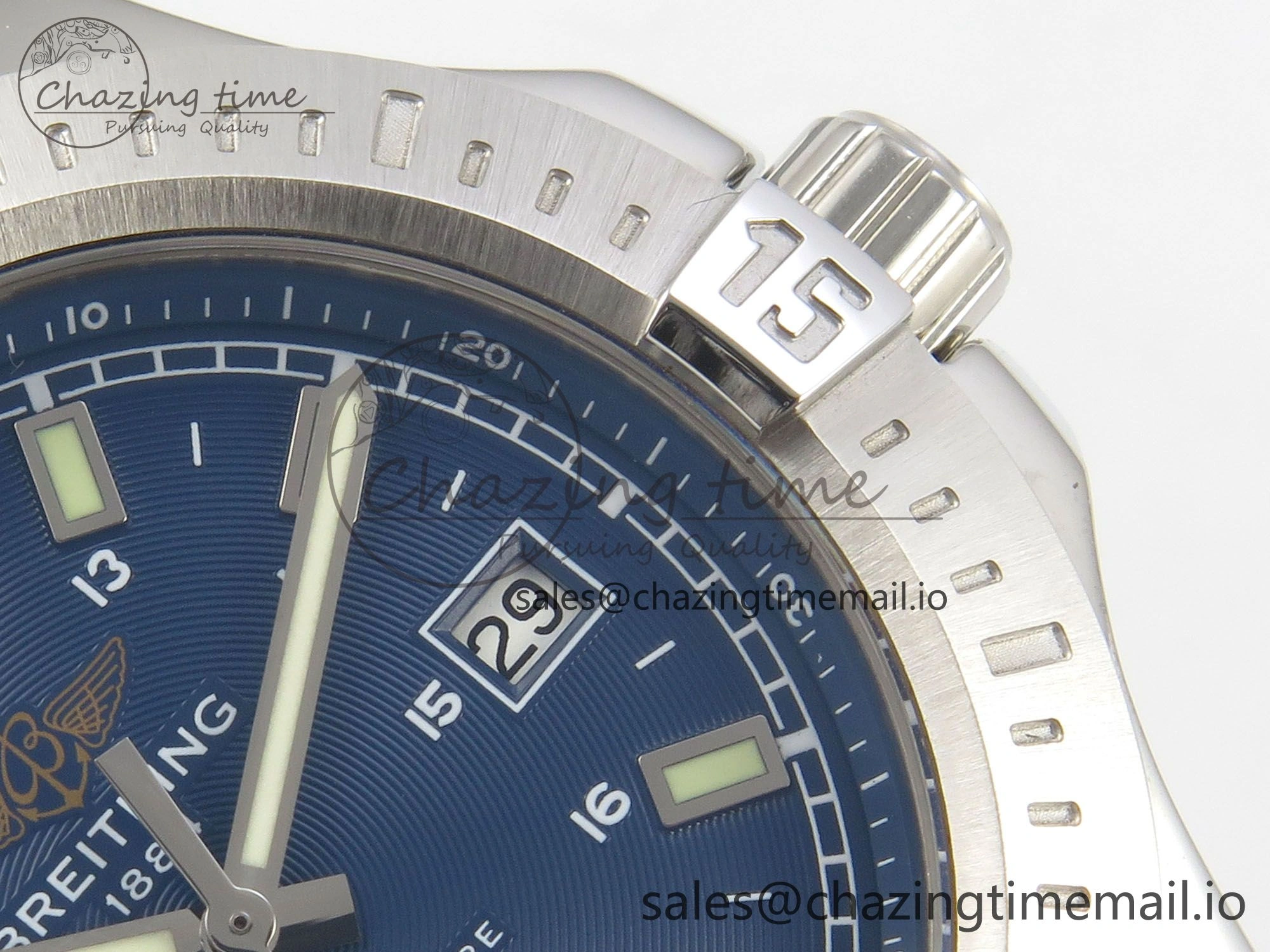 Colt Automatic 44mm TF 1:1 Best Edition Blue Dial on Blue Rubber Strap A2824 V2