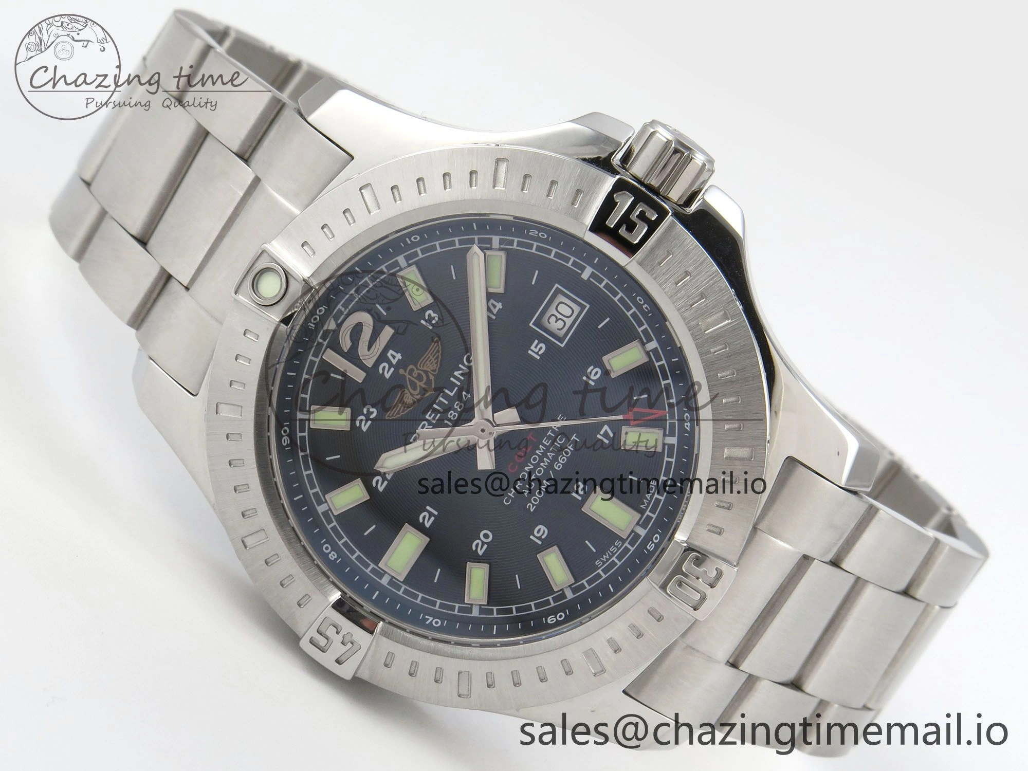 Colt Automatic 44mm TF1:1 Best Edition Gray Dial on SS Bracelet A2824 V2