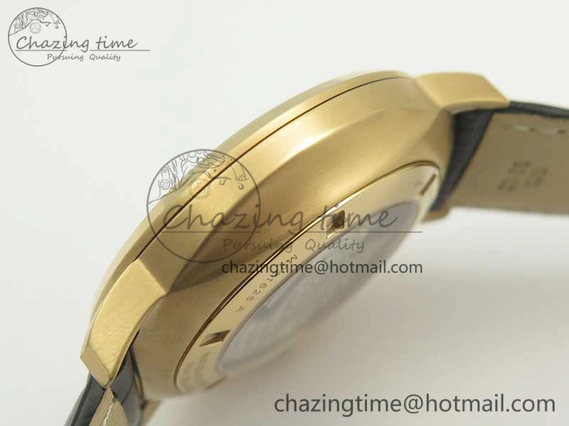 Commander Big Date RG OXF Black Dial on Black Leather Strap A2824