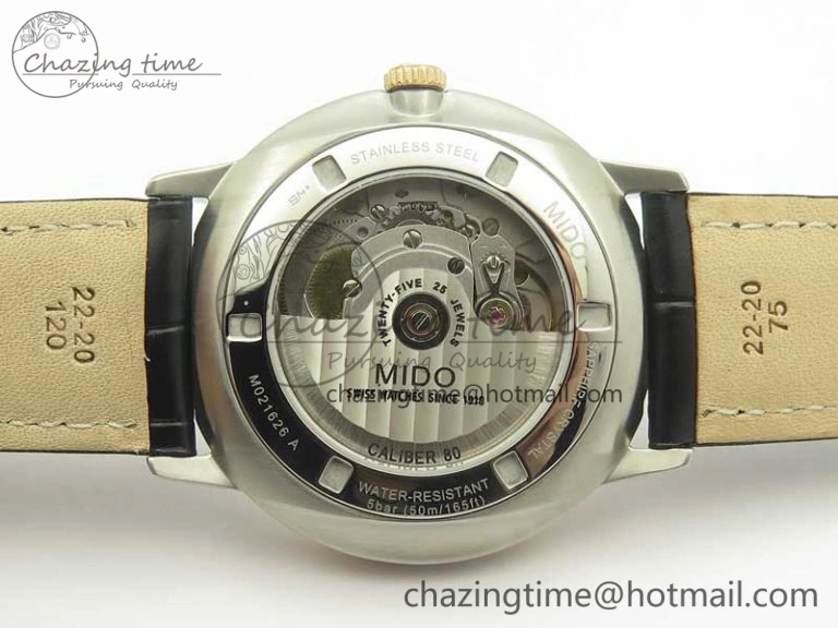 Commander Big Date RG OXF White Dial on Black Leather Strap A2824