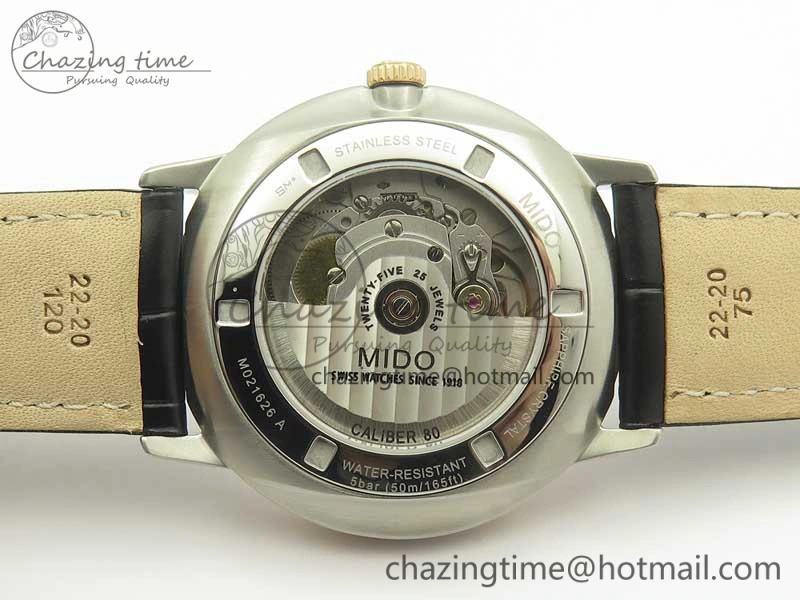 Commander Big Date RG OXF White Dial on Black Leather Strap A2824