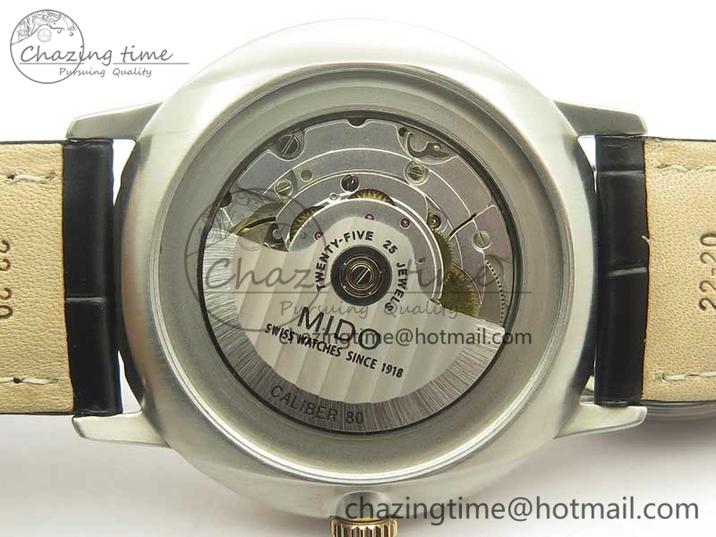 Commander Big Date RG OXF White Dial on Black Leather Strap A2824