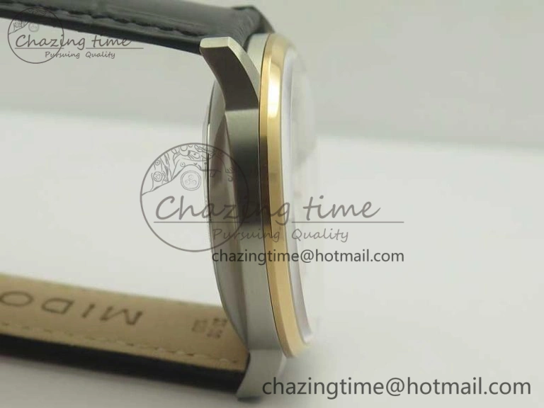 Commander Big Date RG OXF White Dial on Black Leather Strap A2824
