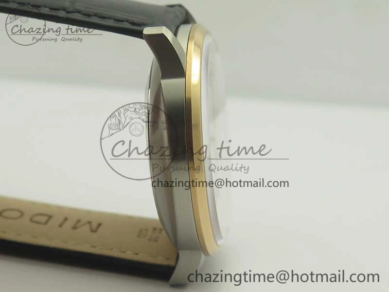 Commander Big Date RG OXF White Dial on Black Leather Strap A2824