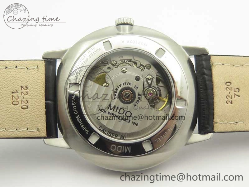 Commander Big Date SS OXF Gray Dial on Black Leather Strap A2824