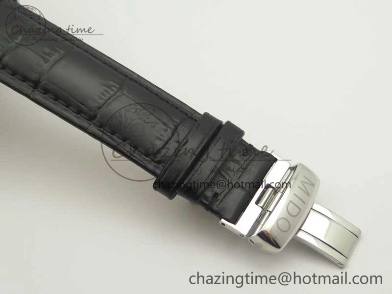Commander Big Date SS OXF Gray Dial on Black Leather Strap A2824