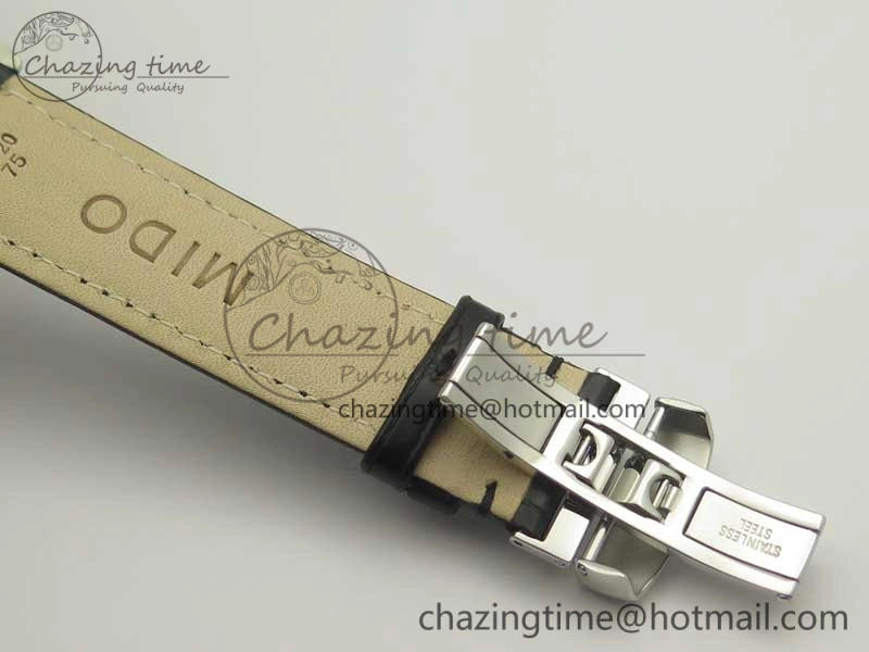 Commander Big Date SS OXF Gray Dial on Black Leather Strap A2824