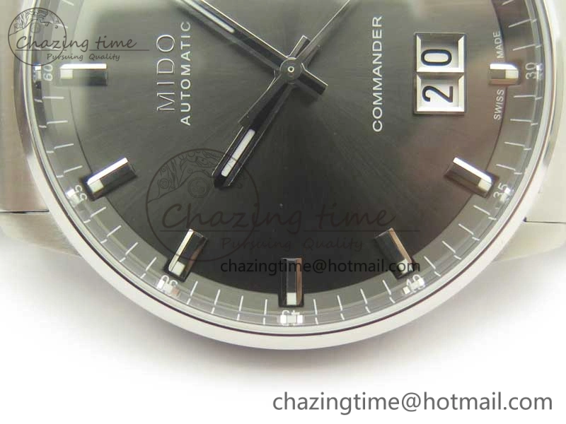 Commander Big Date SS OXF Gray Dial on SS Bracelet A2824