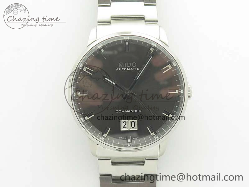 Commander Big Date SS OXF Gray Dial on SS Bracelet A2824