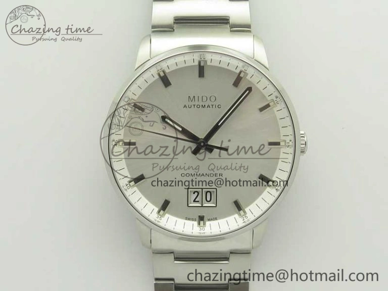 Commander Big Date SS OXF White Dial on SS Bracelet A2824