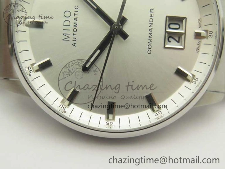 Commander Big Date SS OXF White Dial on SS Bracelet A2824