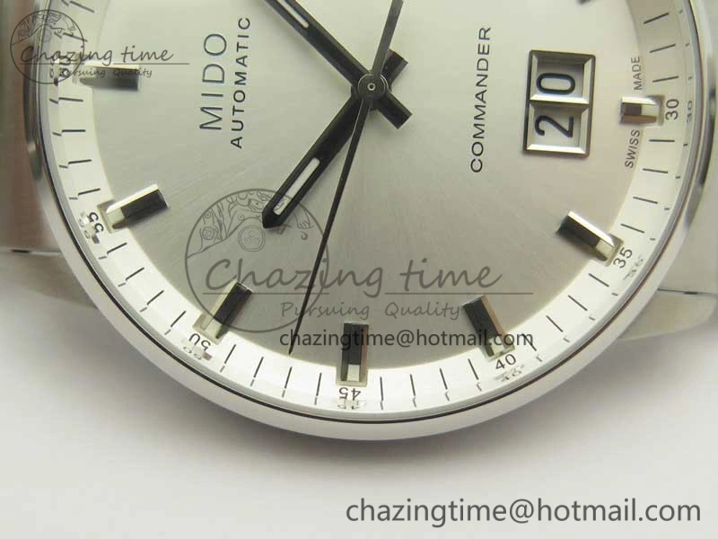 Commander Big Date SS OXF White Dial on SS Bracelet A2824