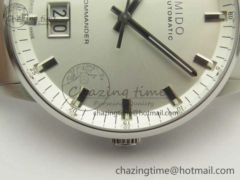 Commander Big Date SS OXF White Dial on SS Bracelet A2824
