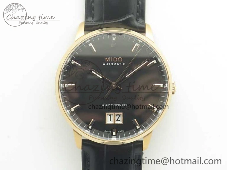 Commander Big Date SS RG OXF White Dial on SS RG Bracelet A2824