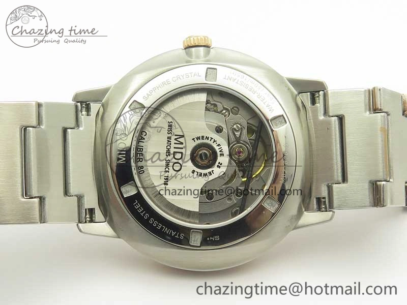 Commander Big Date SS RG OXF White Dial on SS RG Bracelet A2824