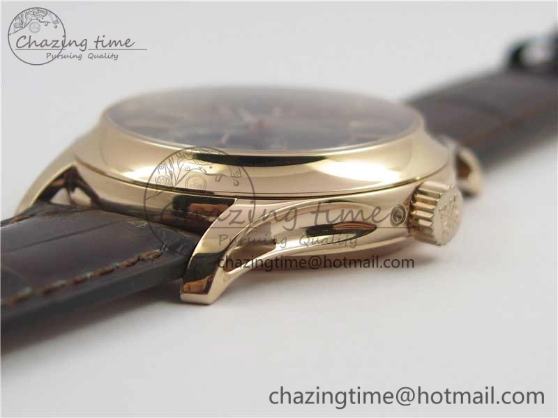 Complications 5205R RG GRF Best Edition Black Dial on Brown Leather Strap A324