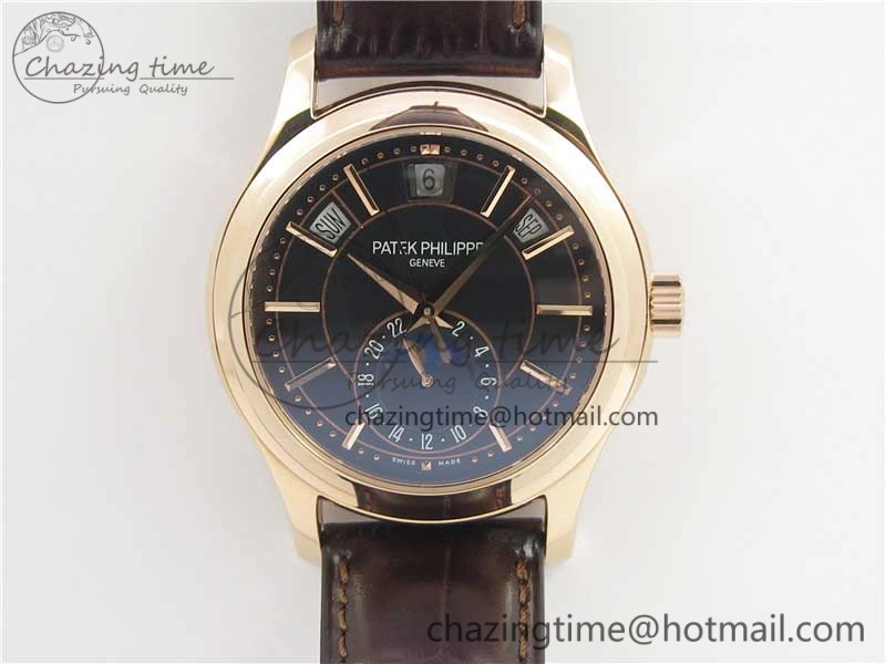 Complications 5205R RG GRF Best Edition Black Dial on Brown Leather Strap A324