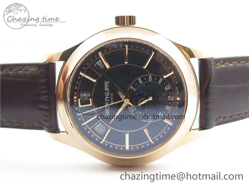Complications 5205R RG GRF Best Edition Black Dial on Brown Leather Strap A324