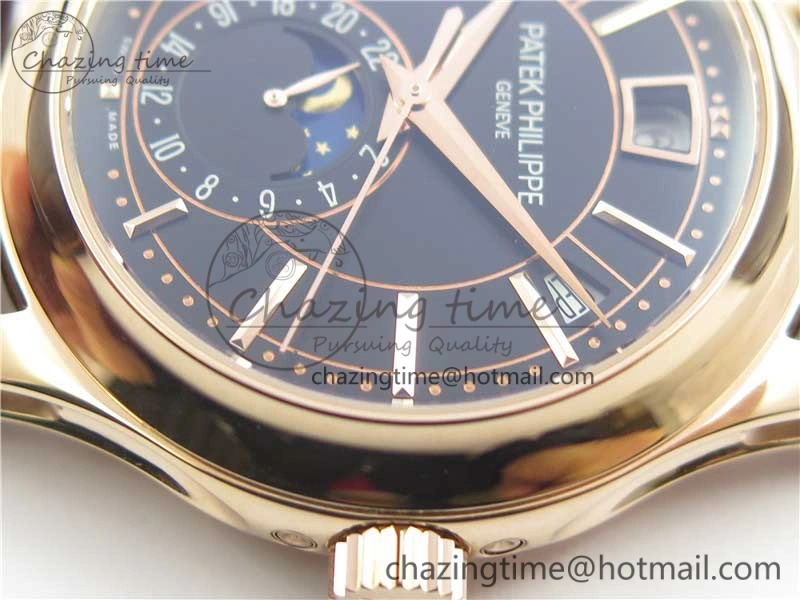 Complications 5205R RG GRF Best Edition Black Dial on Brown Leather Strap A324