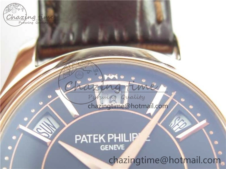 Complications 5205R RG GRF Best Edition Black Dial on Brown Leather Strap A324