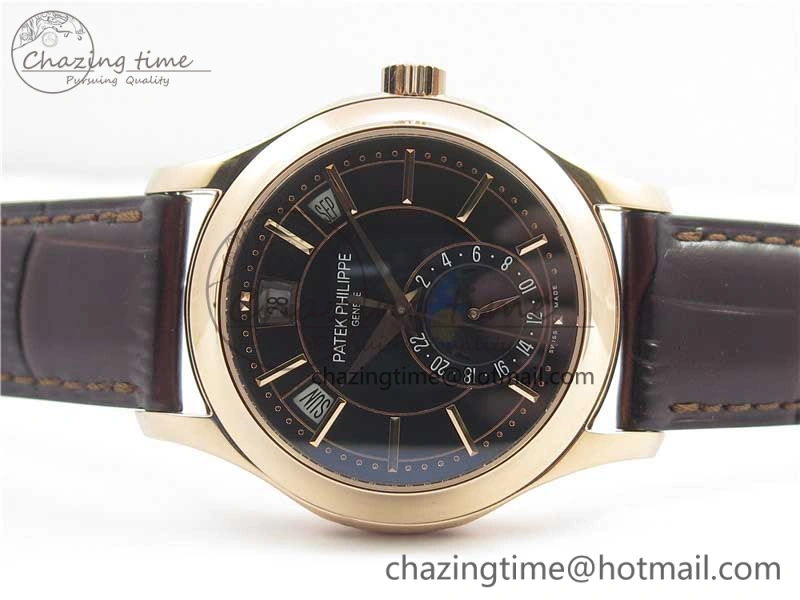 Complications 5205R RG GRF Best Edition Black Dial on Brown Leather Strap A324