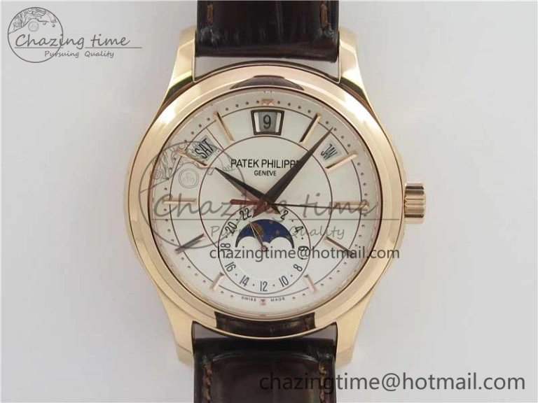 Complications 5205R RG GRF Best Edition White Dial on Brown Leather Strap A324