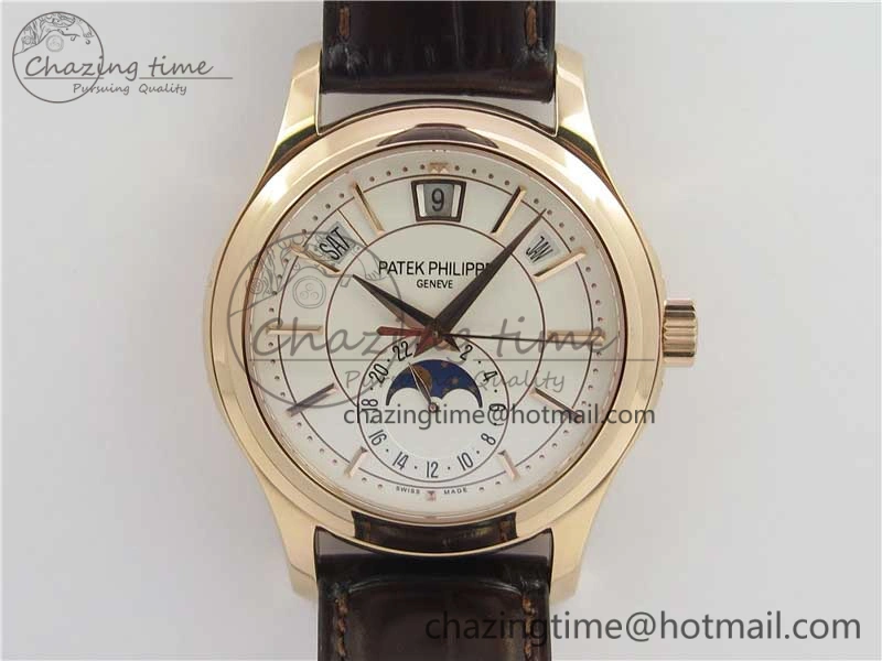 Complications 5205R RG GRF Best Edition White Dial on Brown Leather Strap A324
