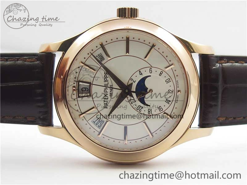 Complications 5205R RG GRF Best Edition White Dial on Brown Leather Strap A324