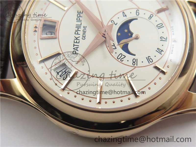 Complications 5205R RG GRF Best Edition White Dial on Brown Leather Strap A324