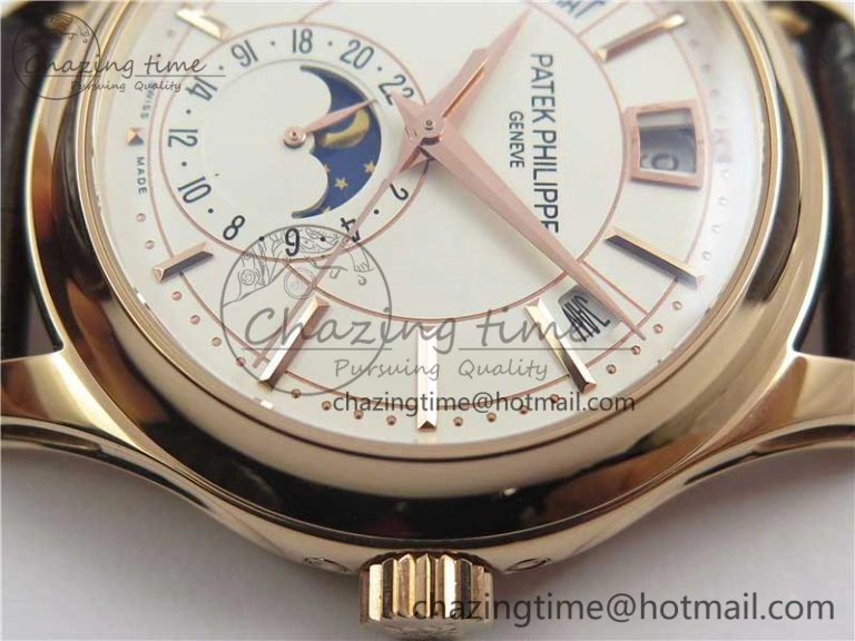 Complications 5205R RG GRF Best Edition White Dial on Brown Leather Strap A324