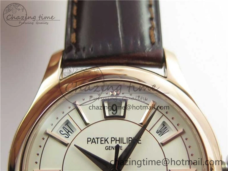 Complications 5205R RG GRF Best Edition White Dial on Brown Leather Strap A324