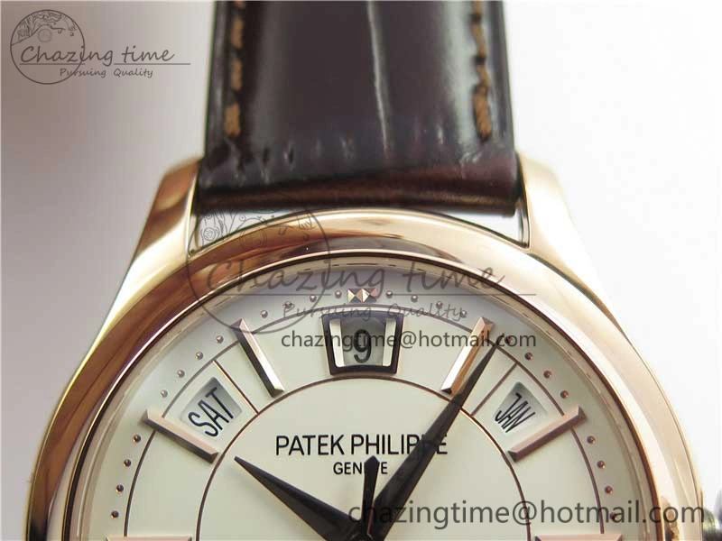 Complications 5205R RG GRF Best Edition White Dial on Brown Leather Strap A324