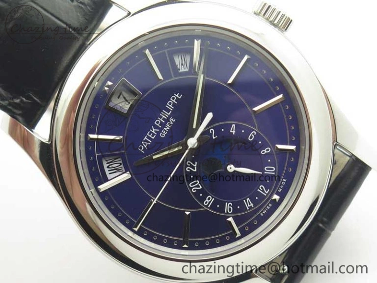 Complications Series Moonphase SS KMF Blue Dial On Black Leather Strap Cal.324