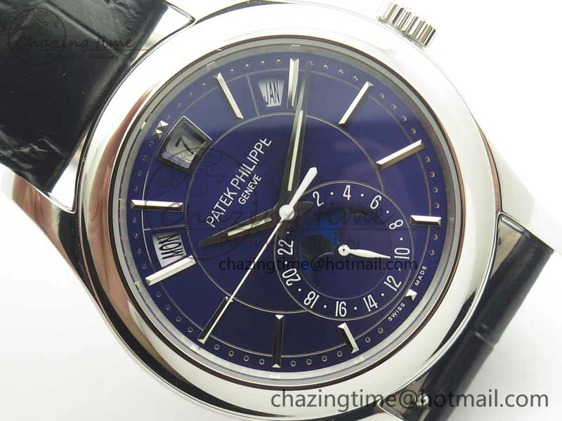 Complications Series Moonphase SS KMF Blue Dial On Black Leather Strap Cal.324