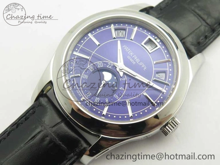 Complications Series Moonphase SS KMF Blue Dial On Black Leather Strap Cal.324