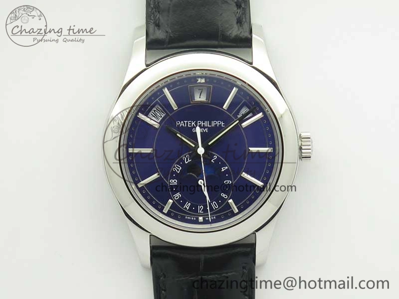 Complications Series Moonphase SS KMF Blue Dial On Black Leather Strap Cal.324