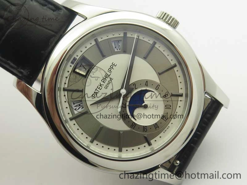 Complications Series Moonphase SS KMF White Dial On Black Leather Strap Cal.324