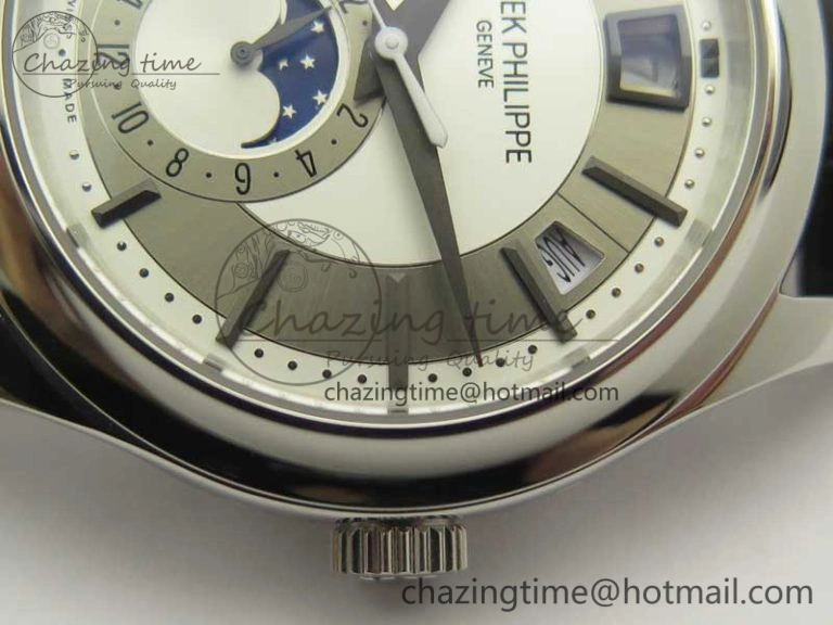 Complications Series Moonphase SS KMF White Dial On Black Leather Strap Cal.324