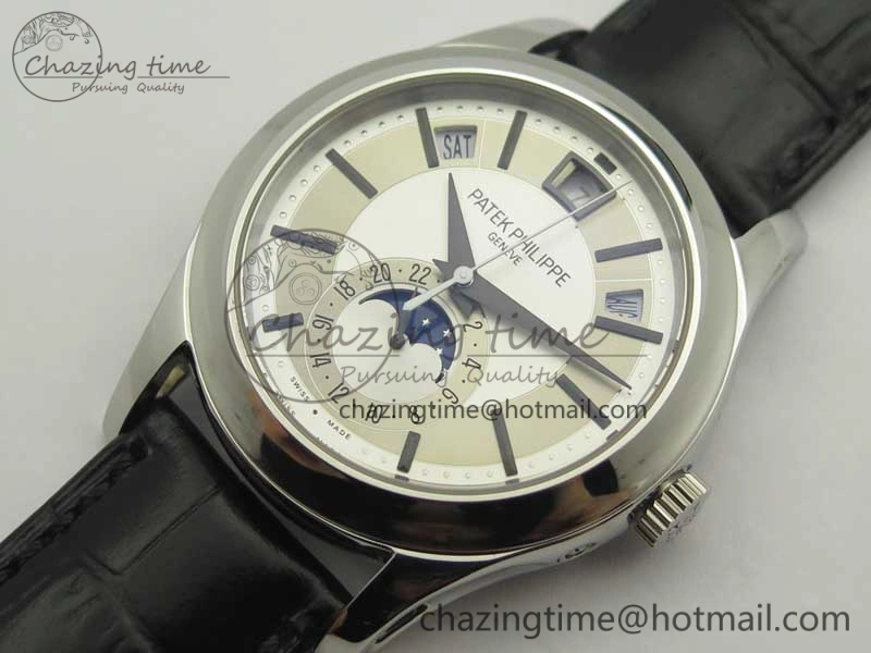 Complications Series Moonphase SS KMF White Dial On Black Leather Strap Cal.324