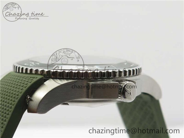 Conquest L3.840.4.56.6 Real Ceramic Bezel SS ZF 1:1 Best Edition Green Dial On Green Rubber Strap A2824