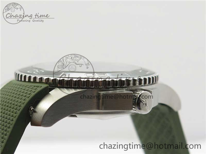 Conquest L3.840.4.56.6 Real Ceramic Bezel SS ZF 1:1 Best Edition Green Dial On Green Rubber Strap A2824